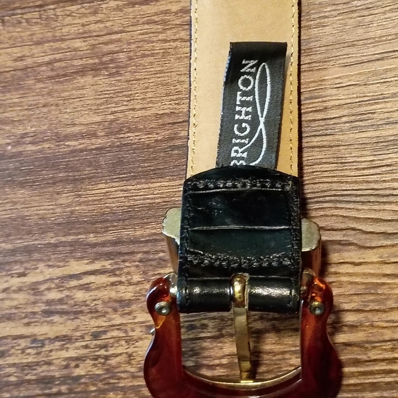 Brighton Vintage Women's Size Large Black Brown Decorative Accent Belt Western - Picture 9 of 11